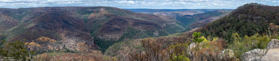 View from Echo Point Lookout after the Morton Fires