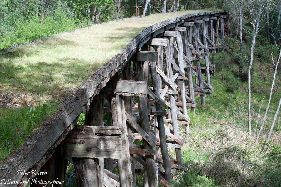 Disused Timber Railway Bridge at Boggy Creek, Victoria