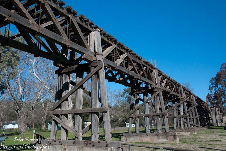 Heritage Timber Rail Bridge at Gundagai