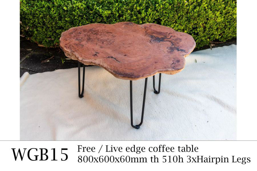 Item WGB15 Live Edge Elliptical Table