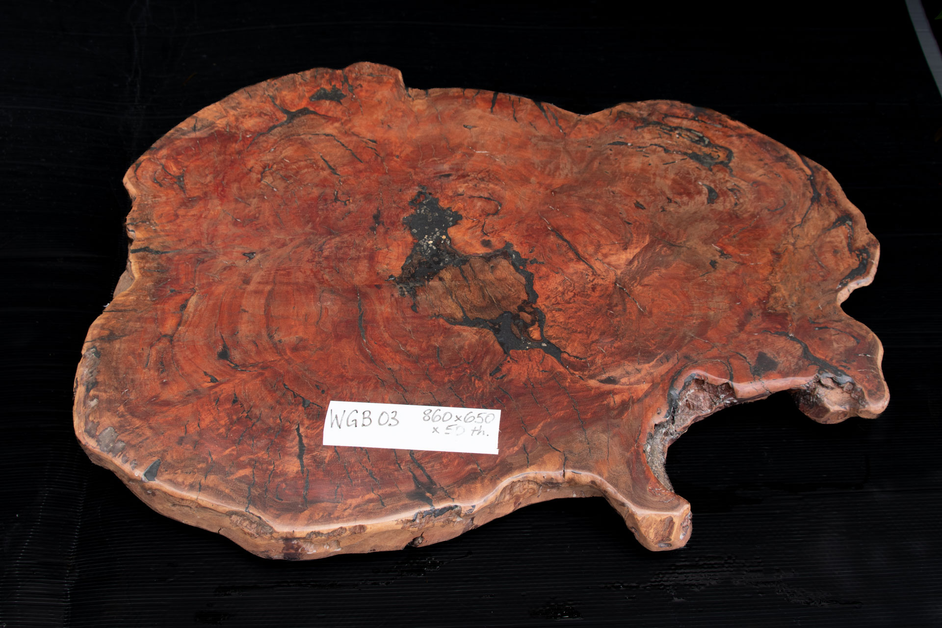 WGB03 - This solid live edge burl would make a handsome coffee table